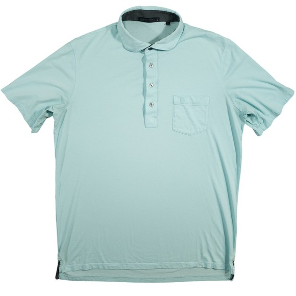 Greyson Other - Greyson Polo Shirt Men Large Teal Blue Green Short Sleeve Spread Collar